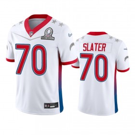 Tröjor Los Angeles Chargers Rashawn Slater 70 Game Vit 2022 AFC Pro Bowl - Män